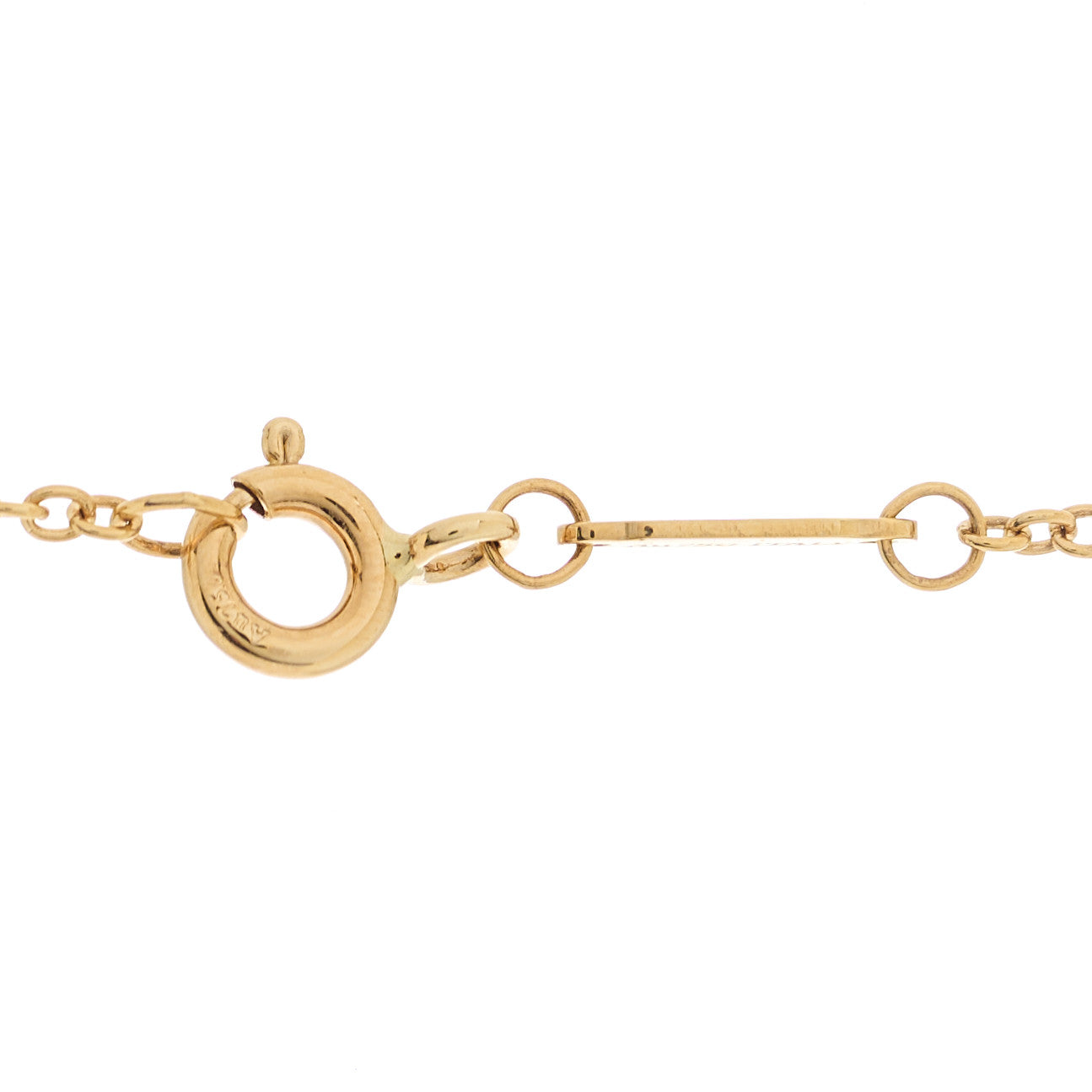 Tiffany 18K Yellow Gold Diamond Knot Necklace 6 of 7