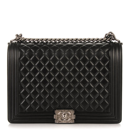 Chanel Calfskin Quilted Large Boy Flap Black 1 of 7