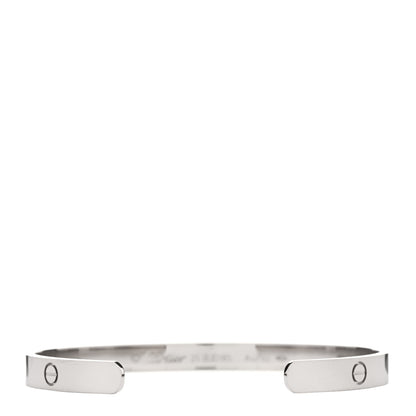 Cartier 18K White Gold LOVE Cuff Bracelet 21 2 of 4