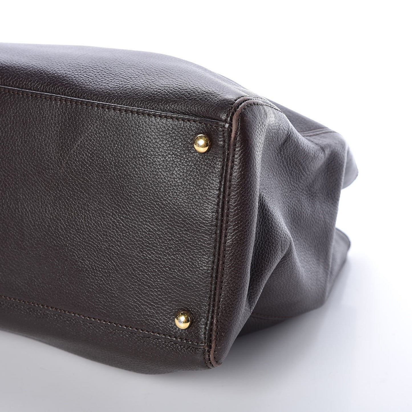Calfskin Cerf Executive Shopper Tote Brown