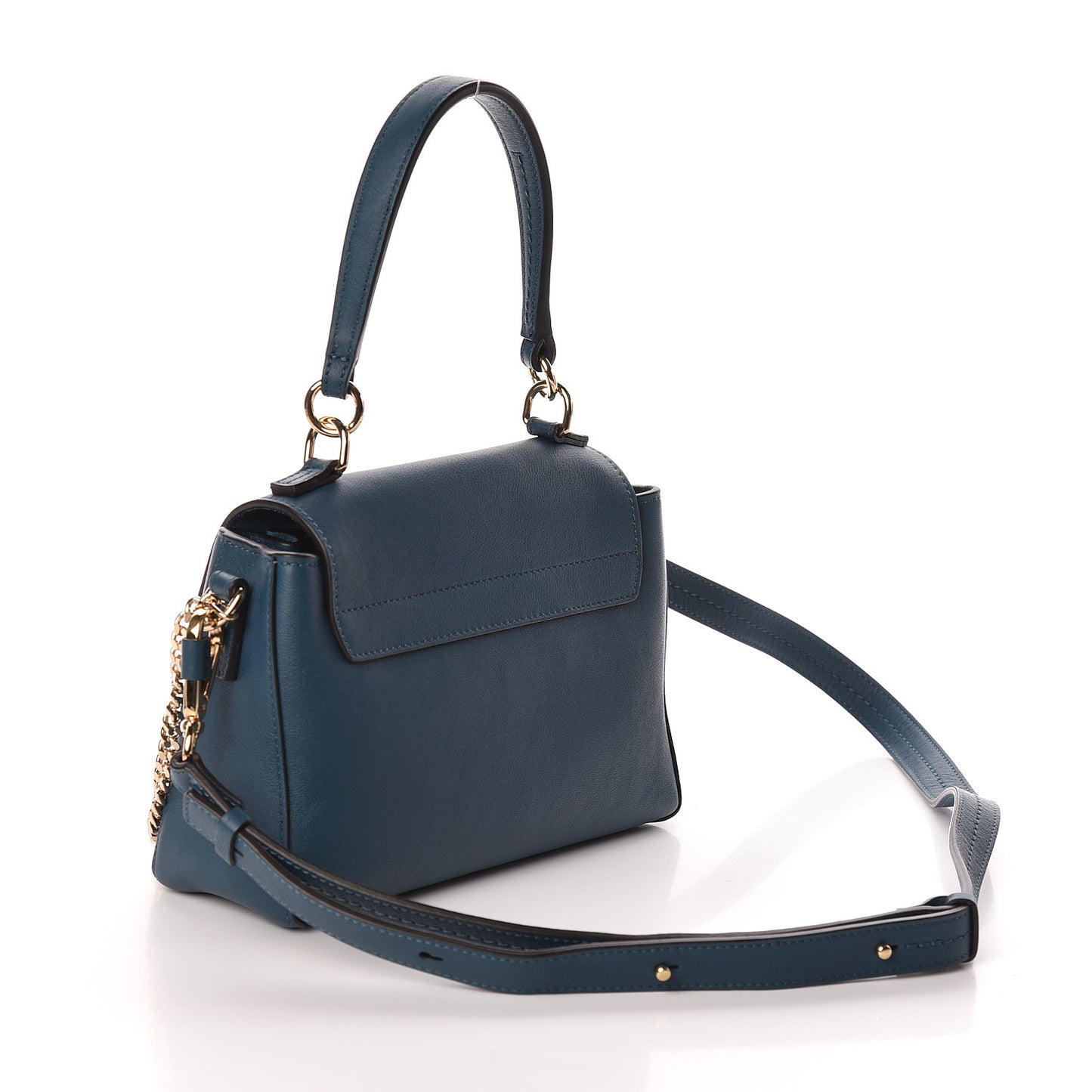 Calfskin Mini Faye Day Shoulder Bag Navy Ink