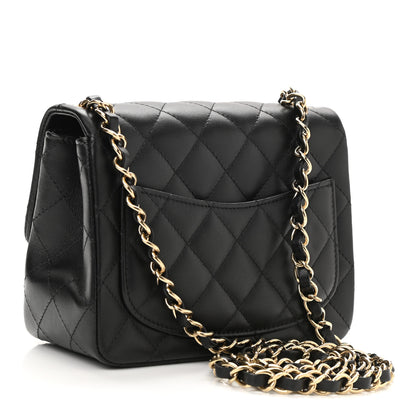Chanel Lambskin Quilted Mini Square Flap Black 3 of 11