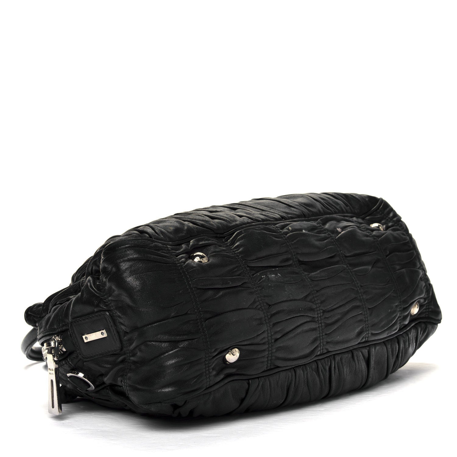 Prada Nappa Gaufre Shopping Satchel Black 3 of 15