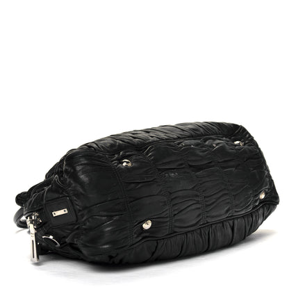 Prada Nappa Gaufre Shopping Satchel Black 3 of 15