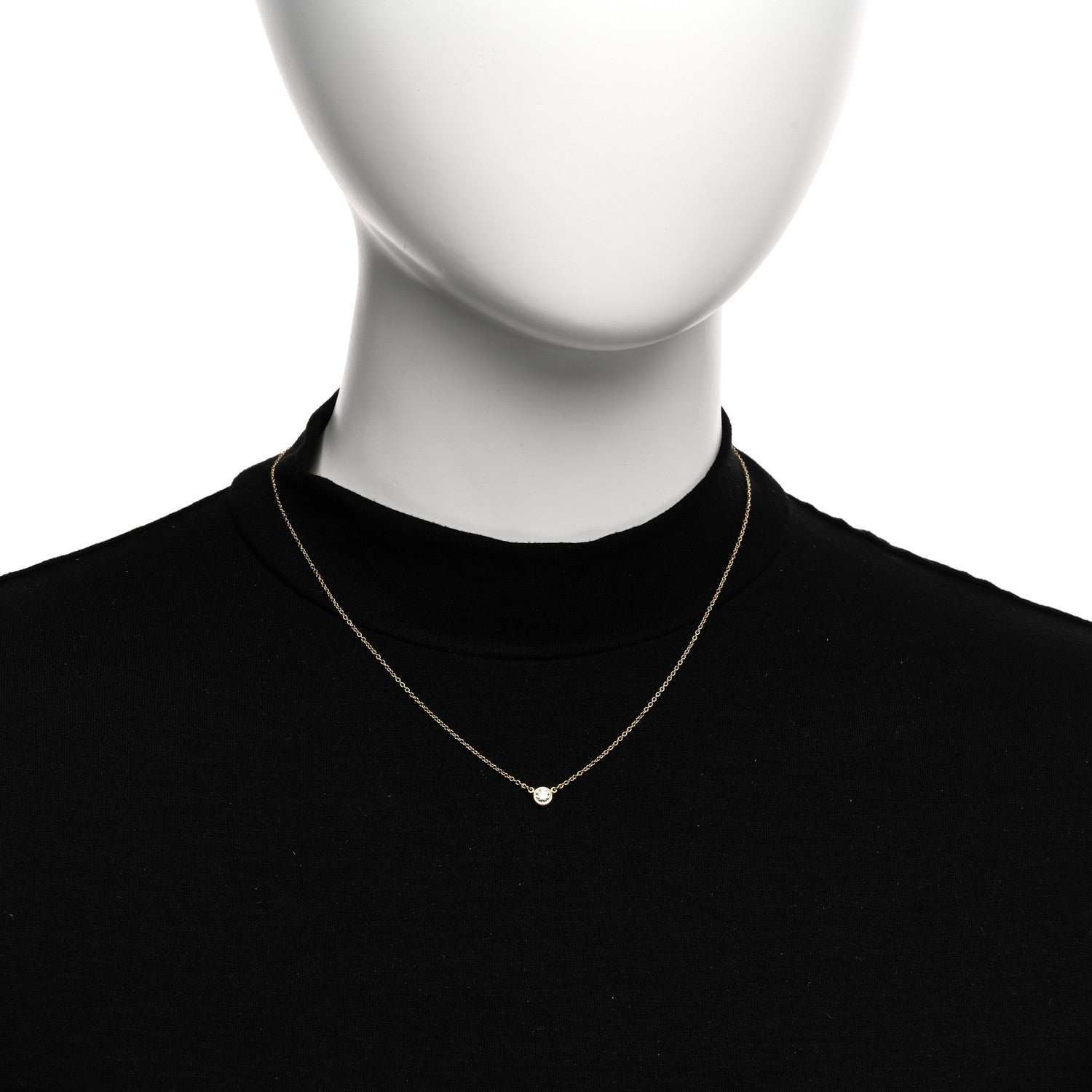 Tiffany 18K Yellow Gold Diamond .20ct Elsa Peretti Diamonds by the Yard Pendant Necklace 2 of 5
