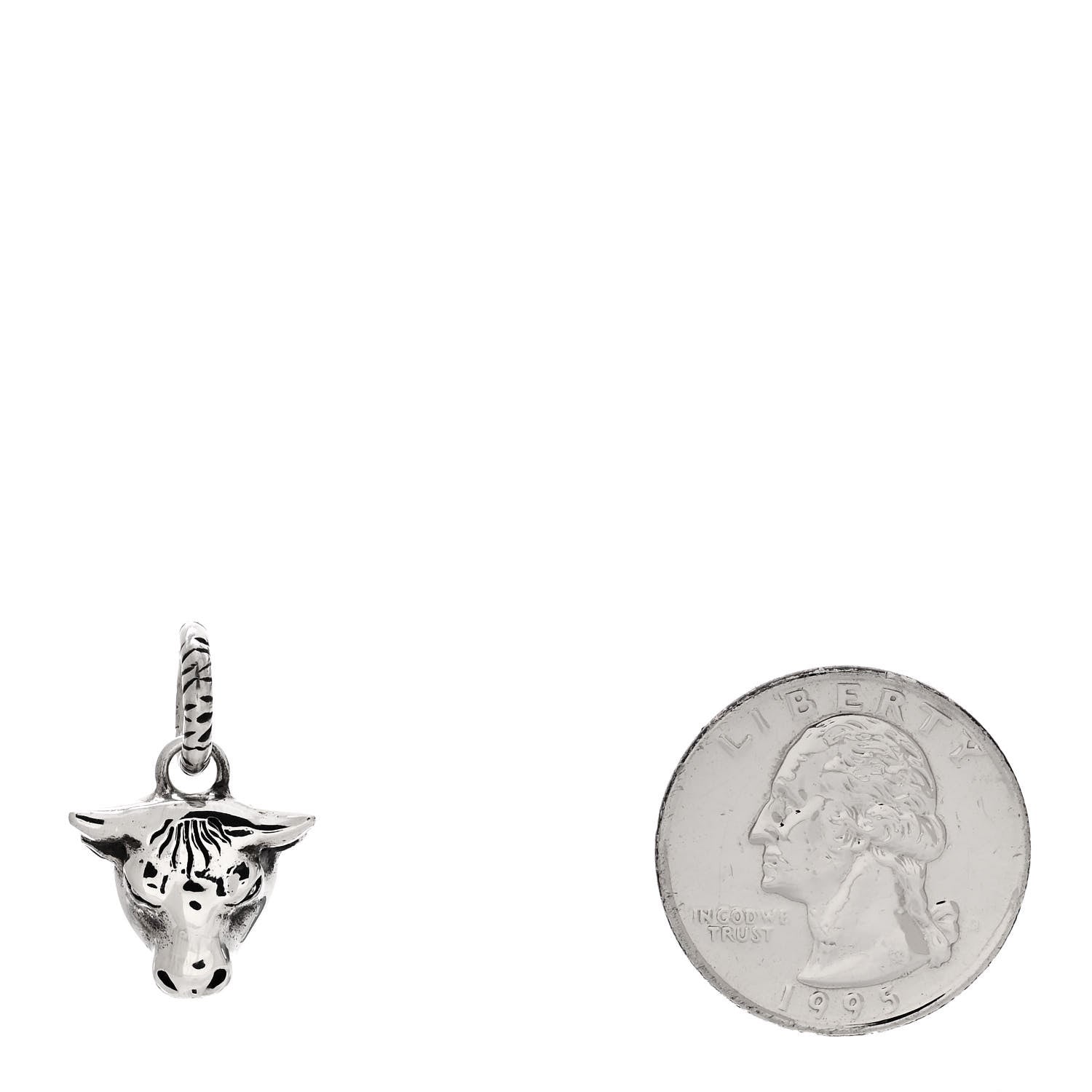 Gucci Sterling Silver Anger Forest Bull Head Pendant 2 of 5