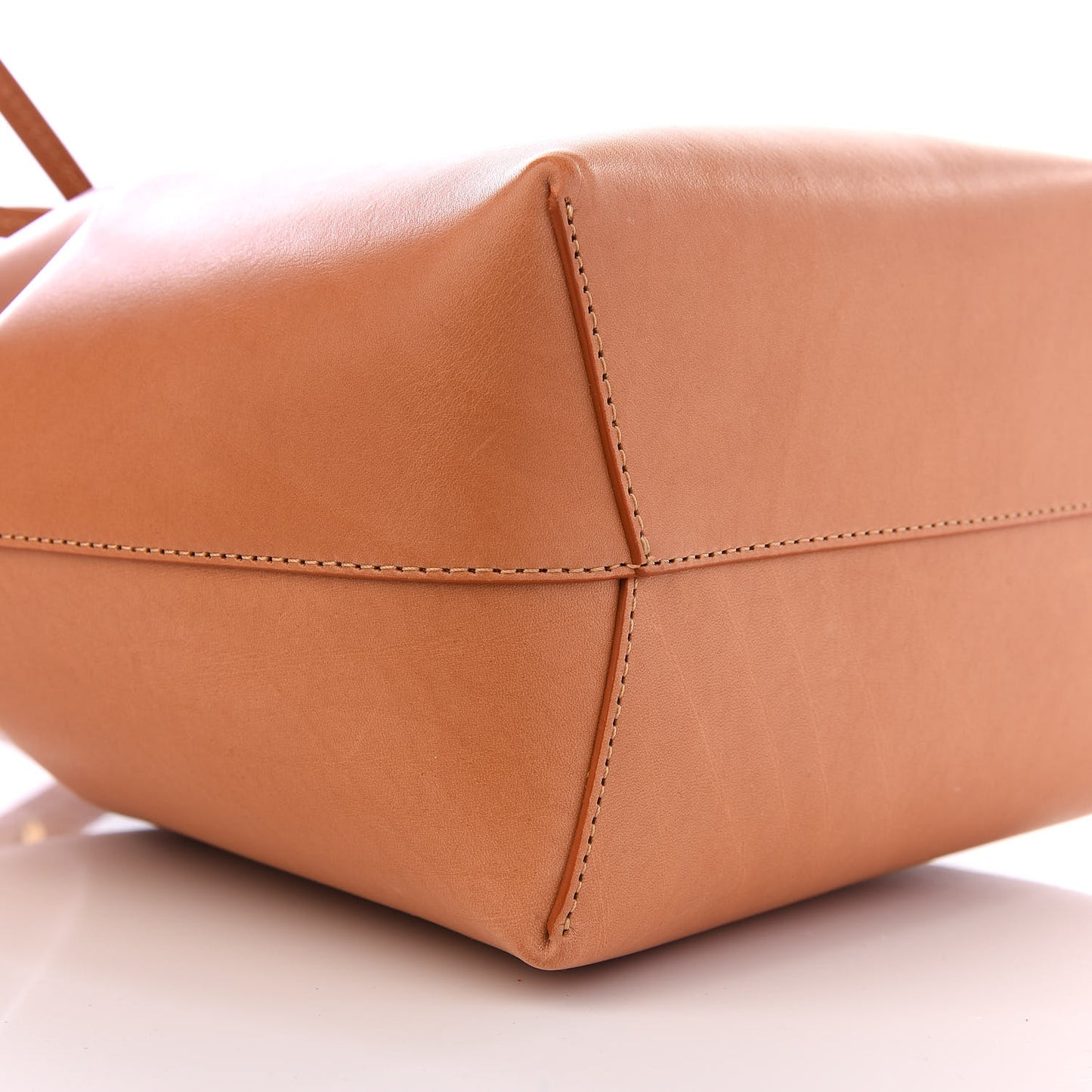 Vegetable Tanned Calfskin Mini Bucket Bag Cammello Sun
