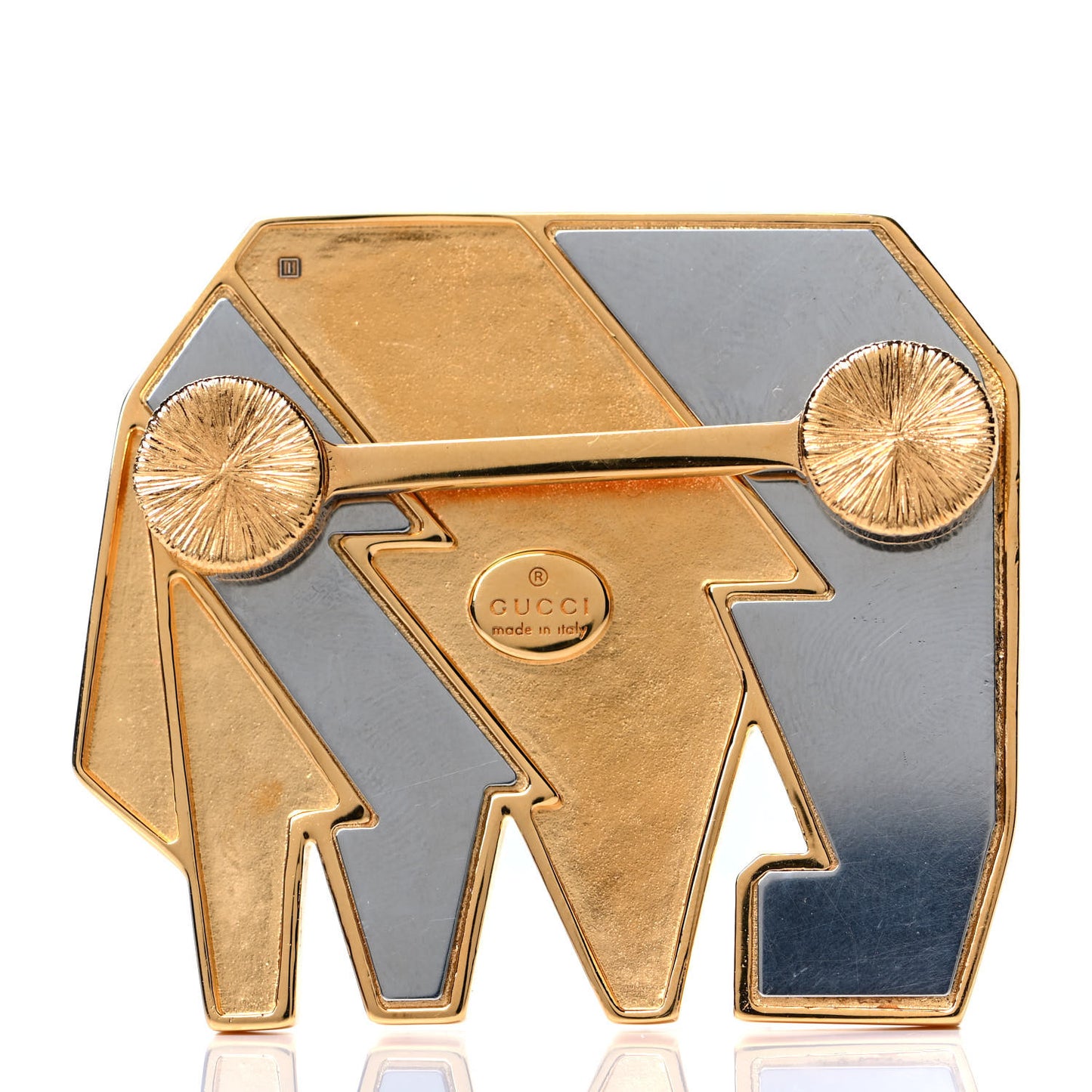 Crystal Elephant Brooch Green