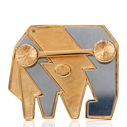 Gucci Crystal Elephant Brooch Green 2 of 3