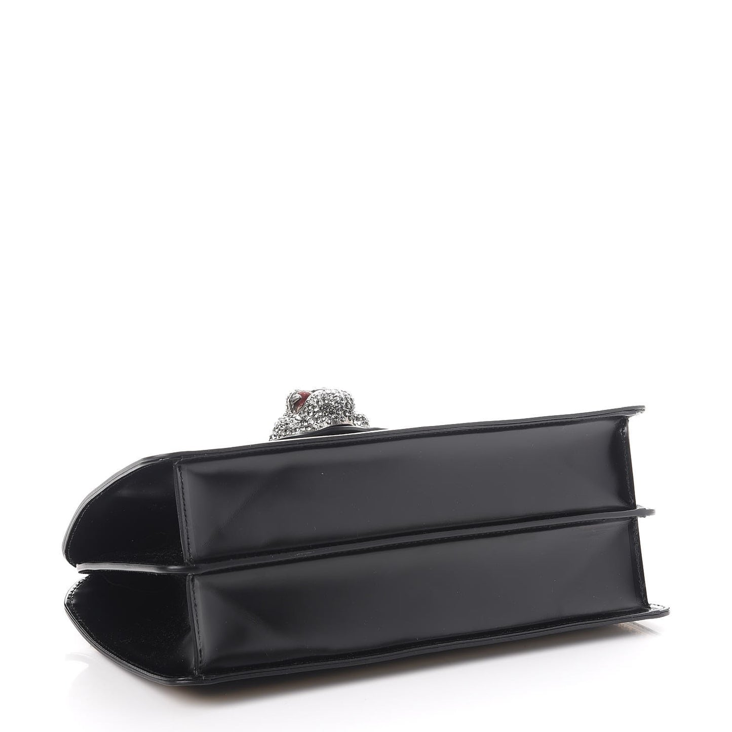 Calfskin Bamboo Medium Thiara Top Handle Bag Black
