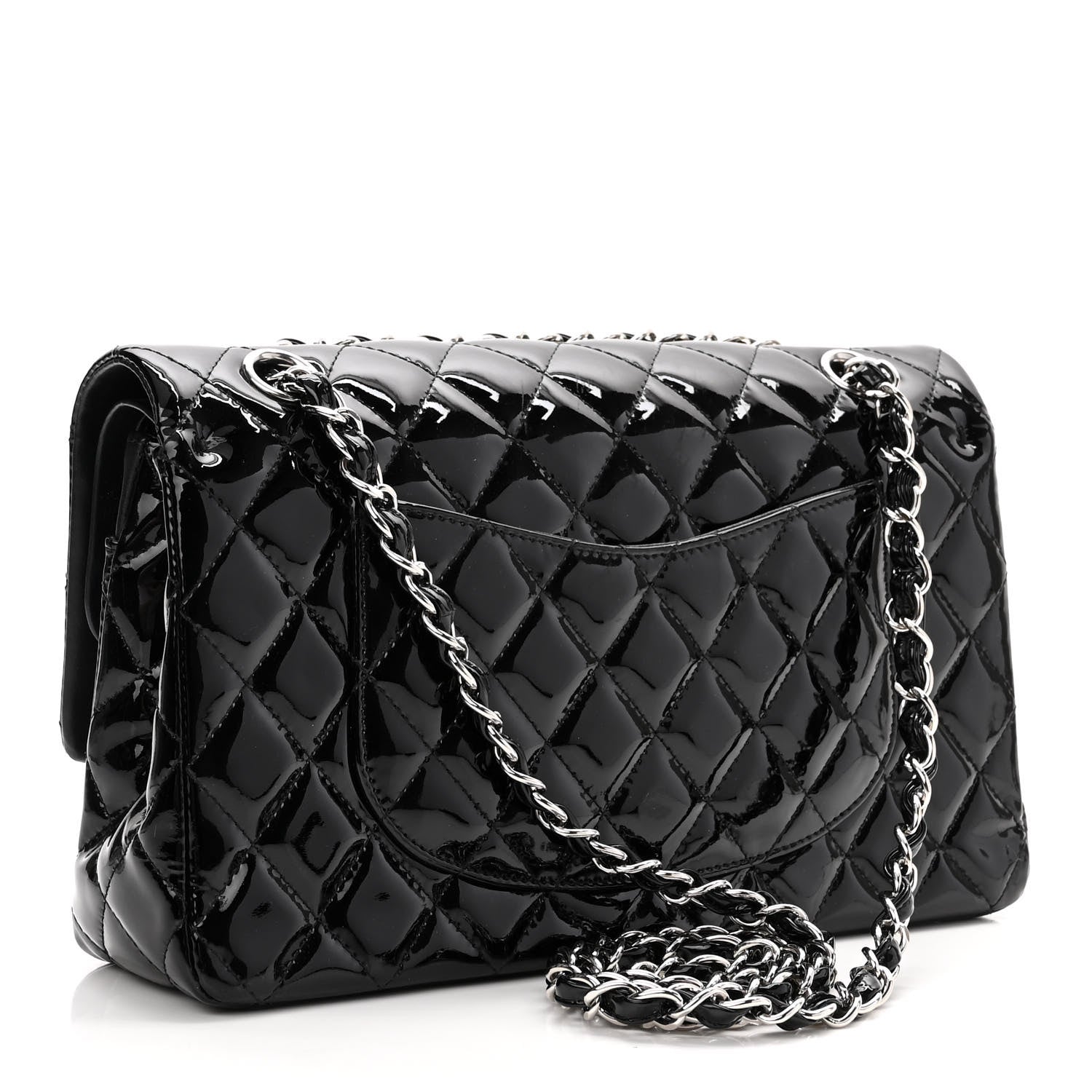Chanel Patent Quilted Medium Double Flap Black 3 of 12