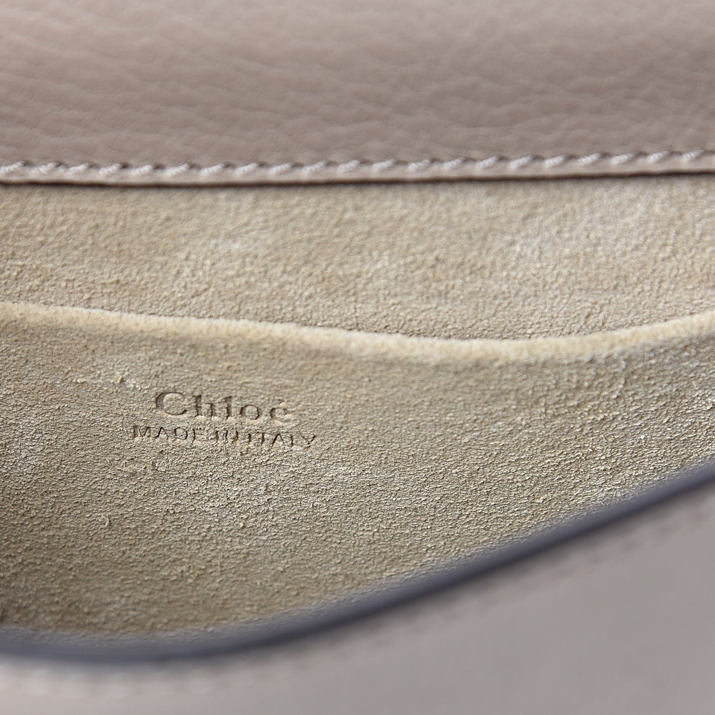 Calfskin Suede Small Nile Bracelet Bag Motty Grey