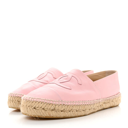 Chanel Lambskin CC Espadrilles 40 Light Pink 3 of 13