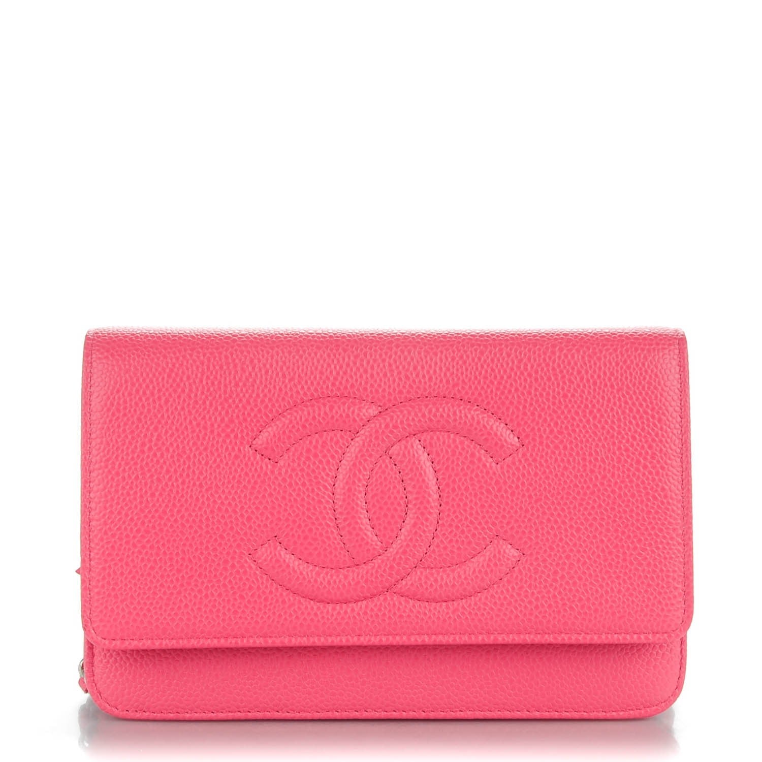 Chanel Caviar Timeless CC Wallet On Chain WOC Pink 1 of 8