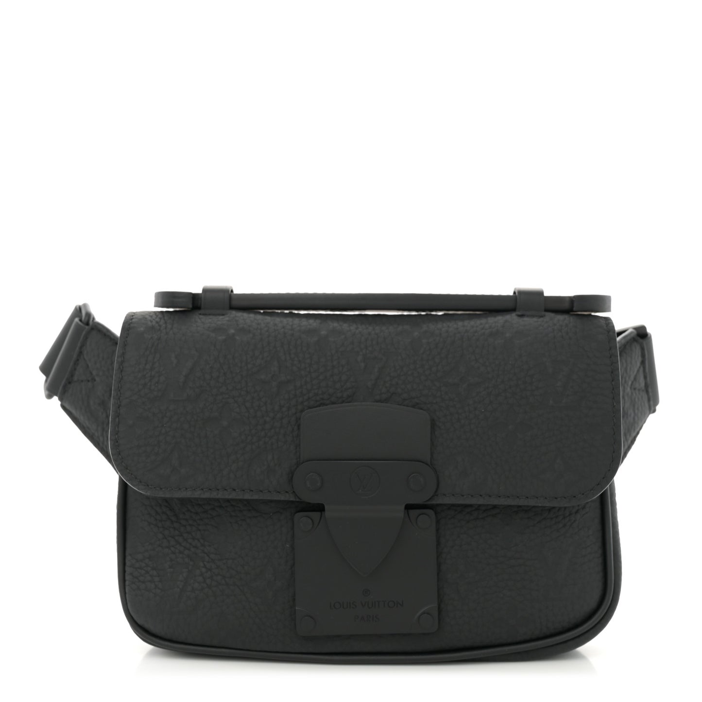 Taurillon Monogram S Lock Sling Bag Black