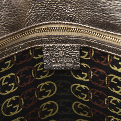 Gucci Metallic Calfskin Medium Britt Tassel Shoulder Bag Platinum 6 of 10