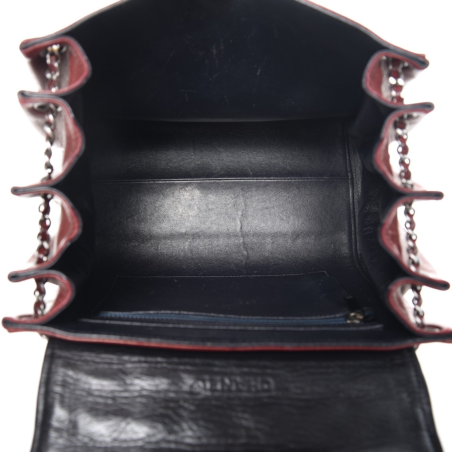 Chanel Lambskin Chocolate Bar Accordion Mademoiselle Flap Red 5 of 17