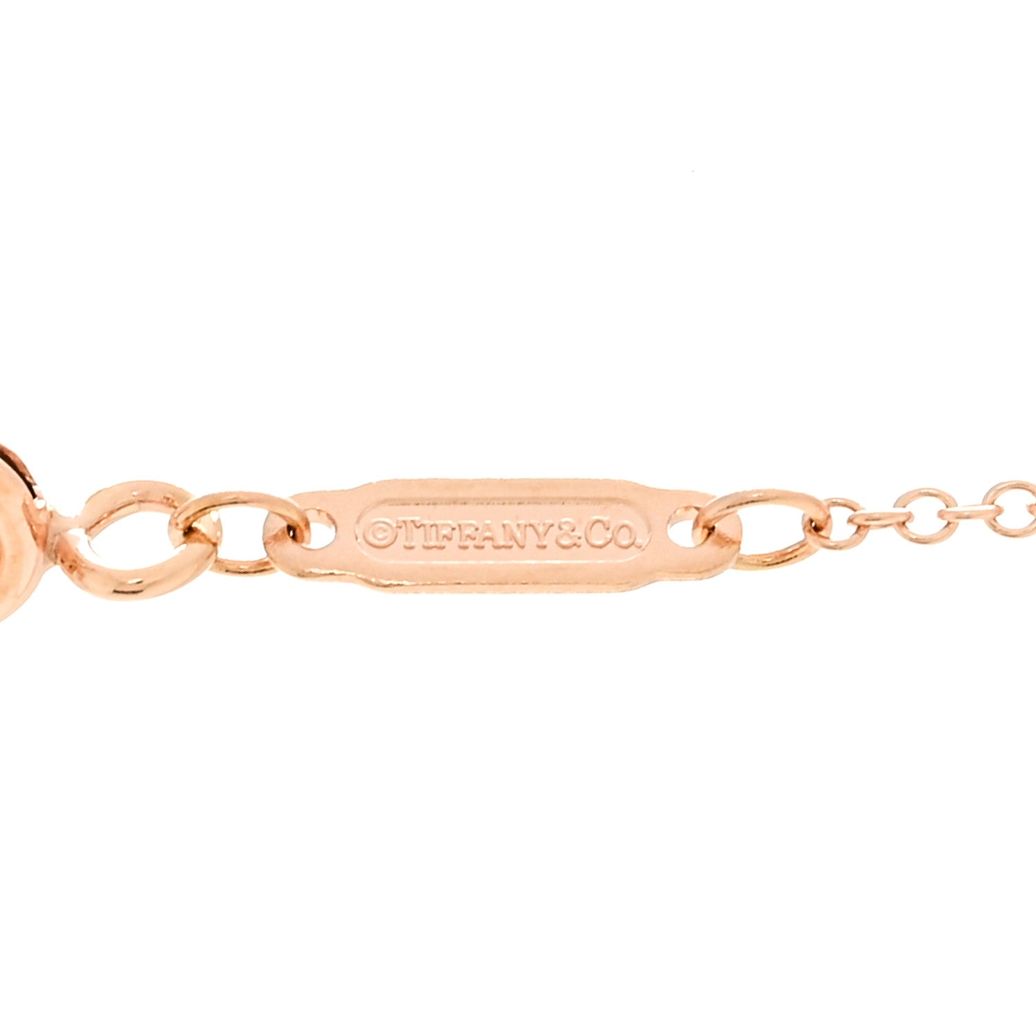 Tiffany 18K Rose Gold Small T Smile Pendant Necklace 5 of 7