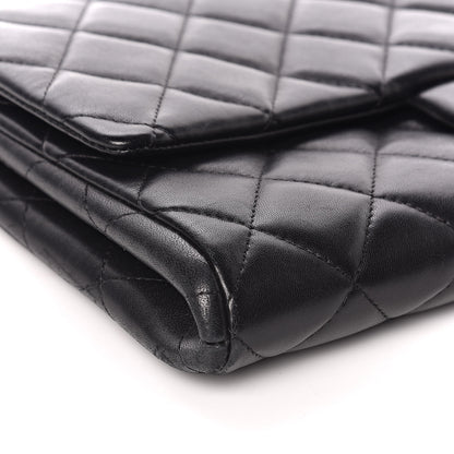 Chanel Lambskin Quilted Clutch With Chain Flap Black 8 of 14
