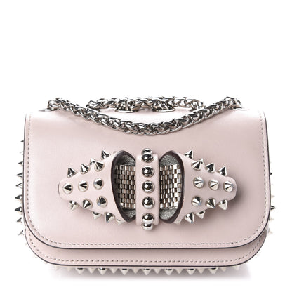 Christian Louboutin Calfskin Spikes Mini Sweety Charity NV Crossbody Bag Ballerina 1 of 9