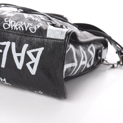 Balenciaga Agneau Arena Graffiti All Over Classic Hardware City Black White 6 of 7