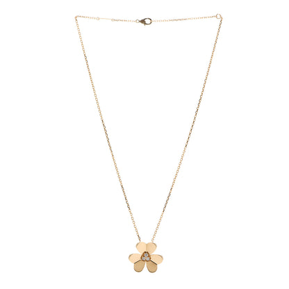 Van Cleef & Arpels 18K Yellow Gold Diamond Large Frivole Pendant Necklace 3 of 6