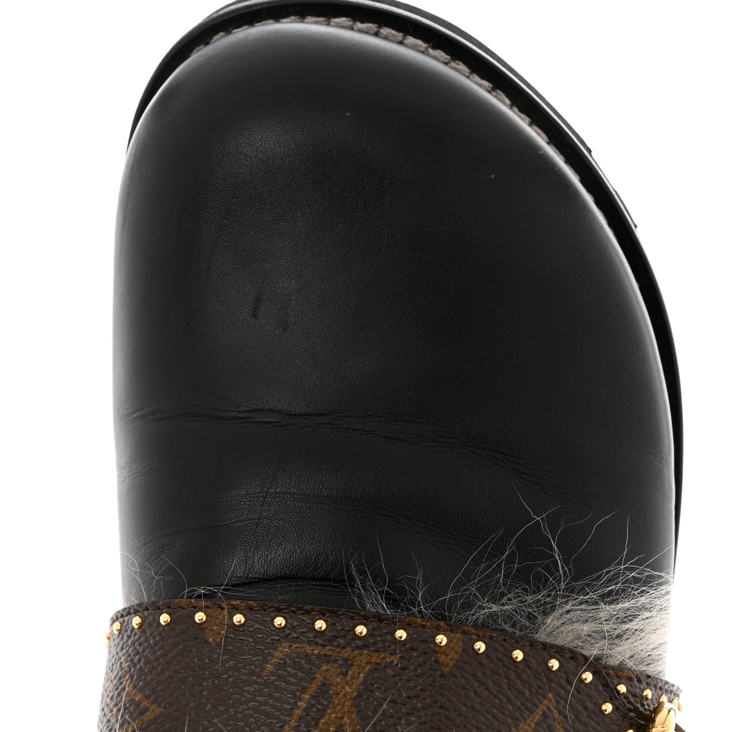 Louis Vuitton Calfskin Monogram Lambswool Winterbreak Comfort Clogs 37 Black 13 of 13