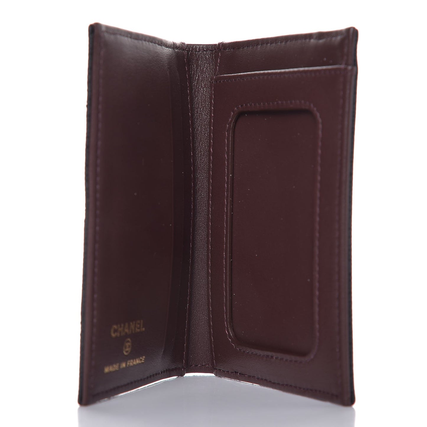 Caviar Quilted Card Holder Wallet Black
