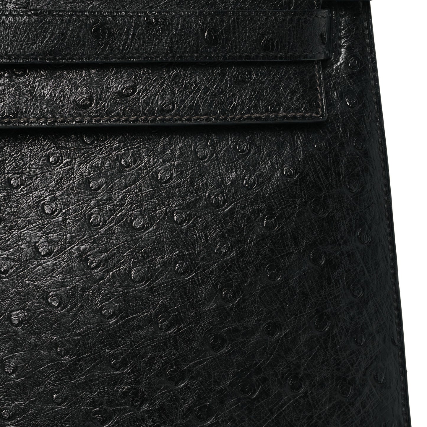 Ostrich Kelly Sellier 35 Black
