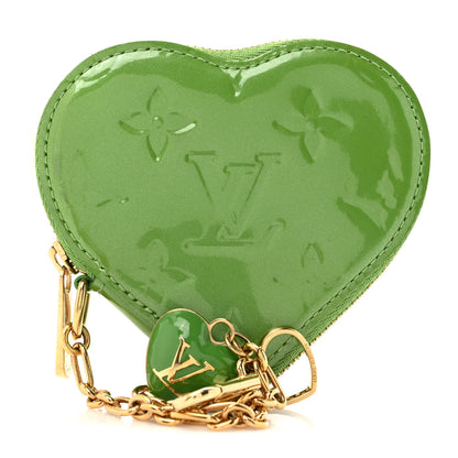 Louis Vuitton Vernis Heart Coin Purse Vert Tonic 1 of 6