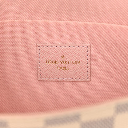 Louis Vuitton Damier Azur Pochette Felicie Chain Wallet Rose Ballerine 7 of 15