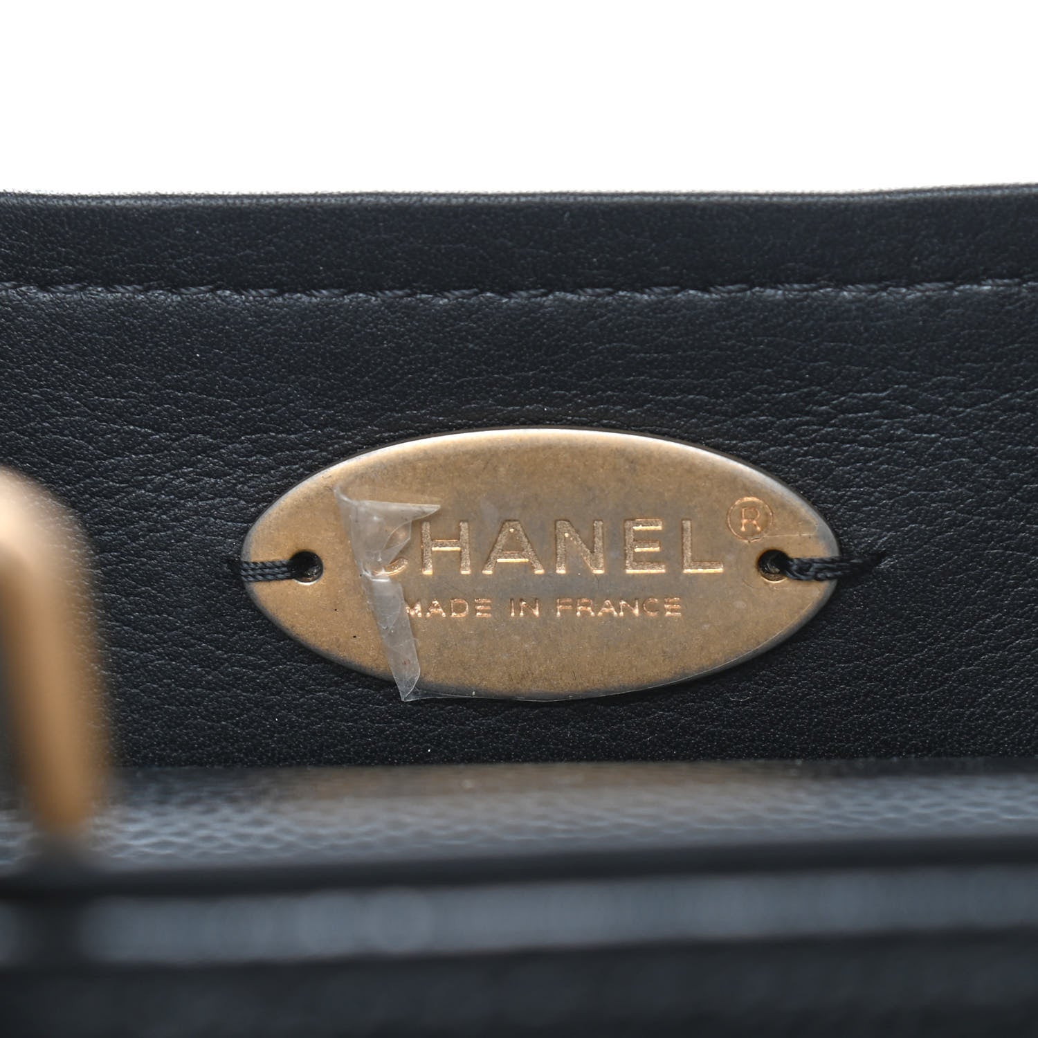 Chanel Bullskin Stitched Bi-Color Medium Shopping Tote Black 7 of 10