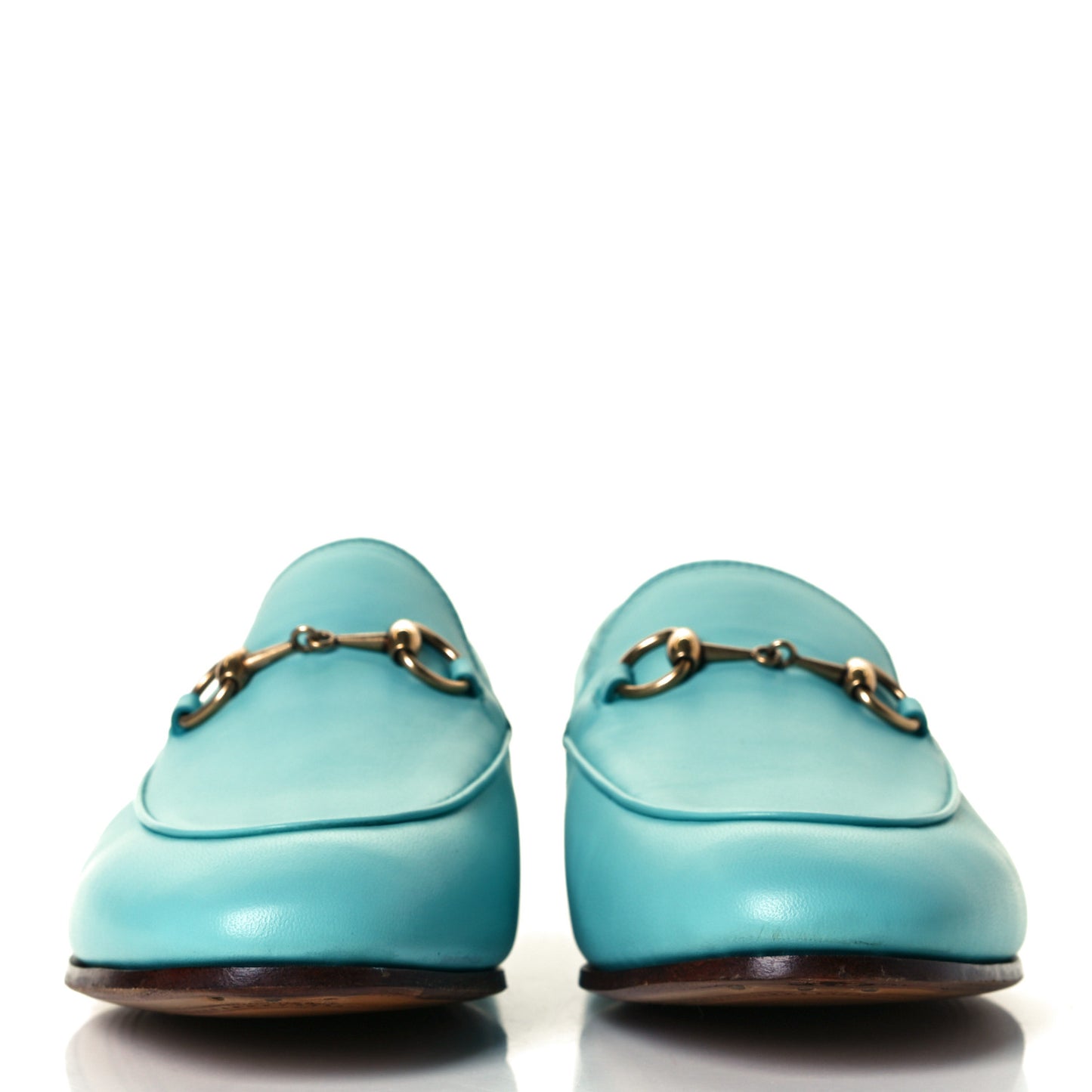 Lambskin Womens Brixton Horsebit Loafers 37.5 New Acquamarine