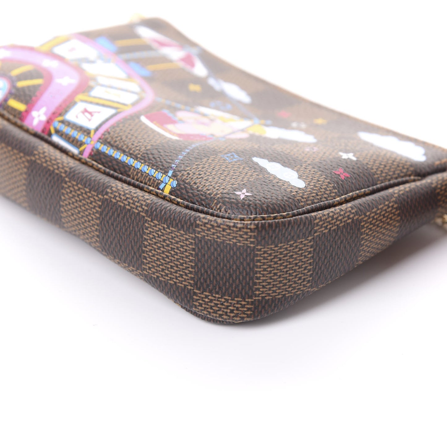 Damier Ebene 2020 Christmas Animation Big Wheel Mini Pochette Accessories Rose Ballerine