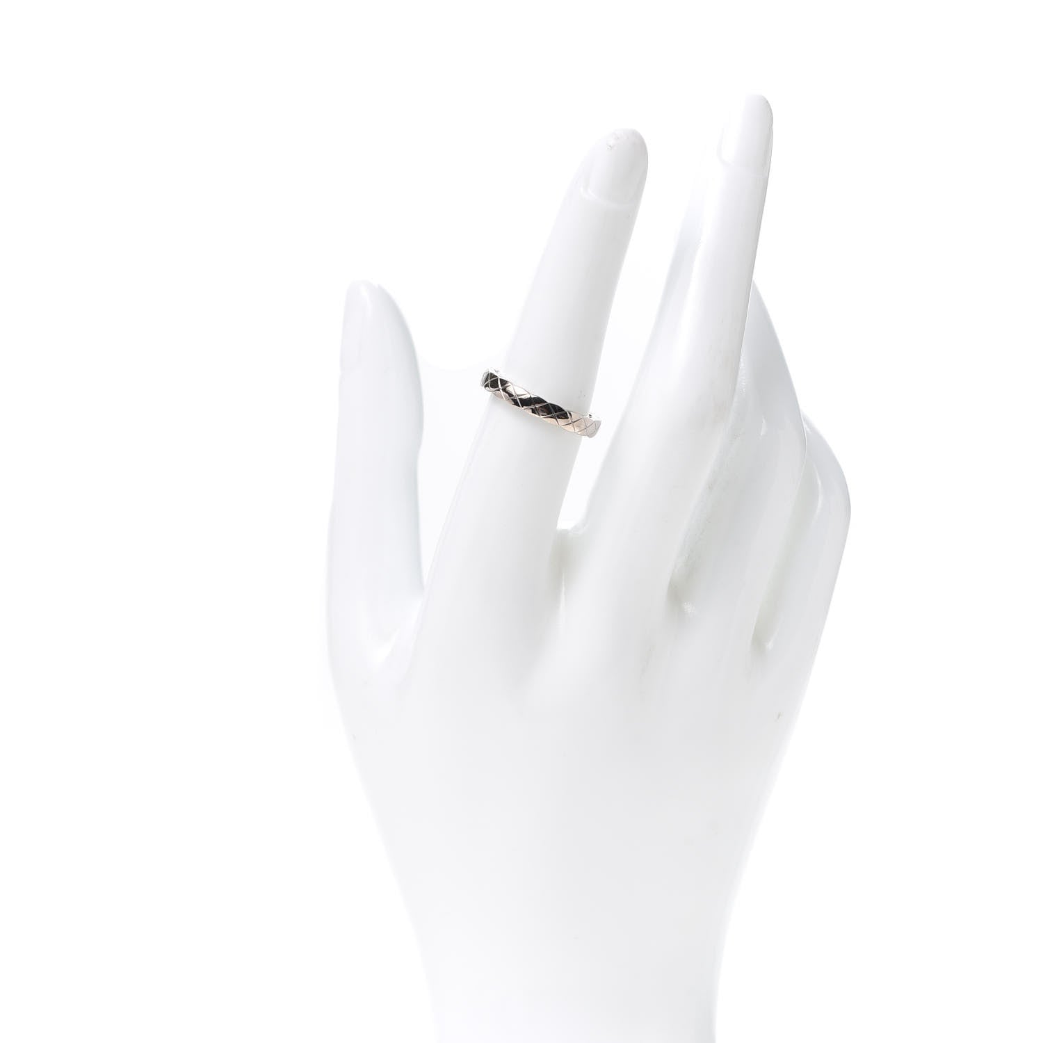 Chanel 18K White Gold Mini Coco Crush Ring 54 6.75 2 of 5