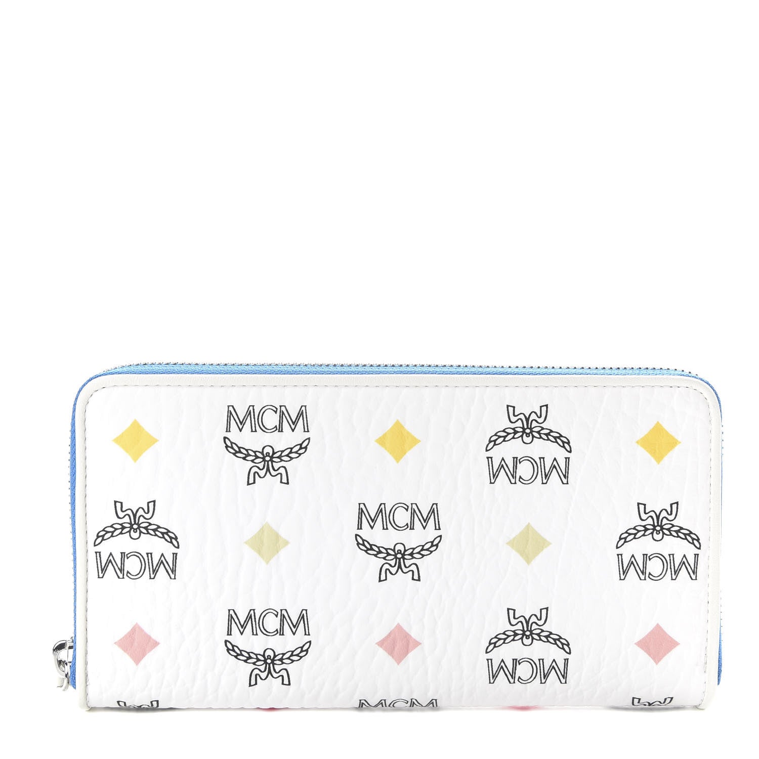 MCM Skyoptic Visetos Zip Around Wallet Spectrum Diamond White 1 of 7