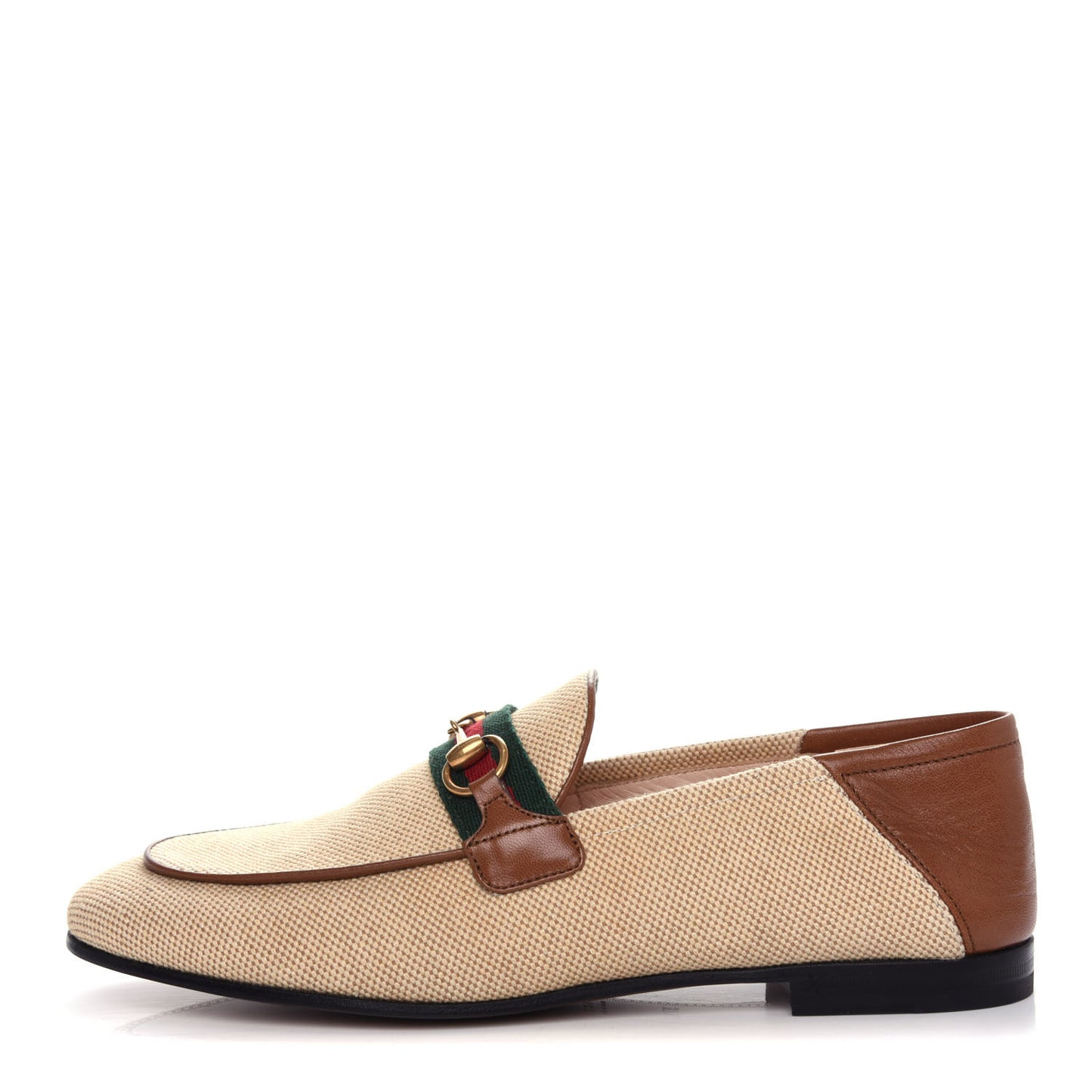 Canvas Malaga Kid Web Womens Horsebit Brixton Loafers 37.5 Sand Light Cuir