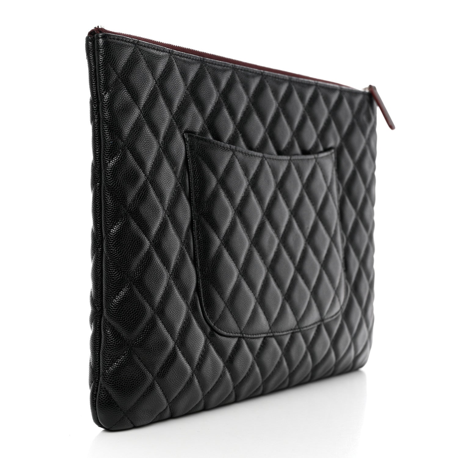 Chanel Caviar Quilted Large Cosmetic Case Black 3 of 7