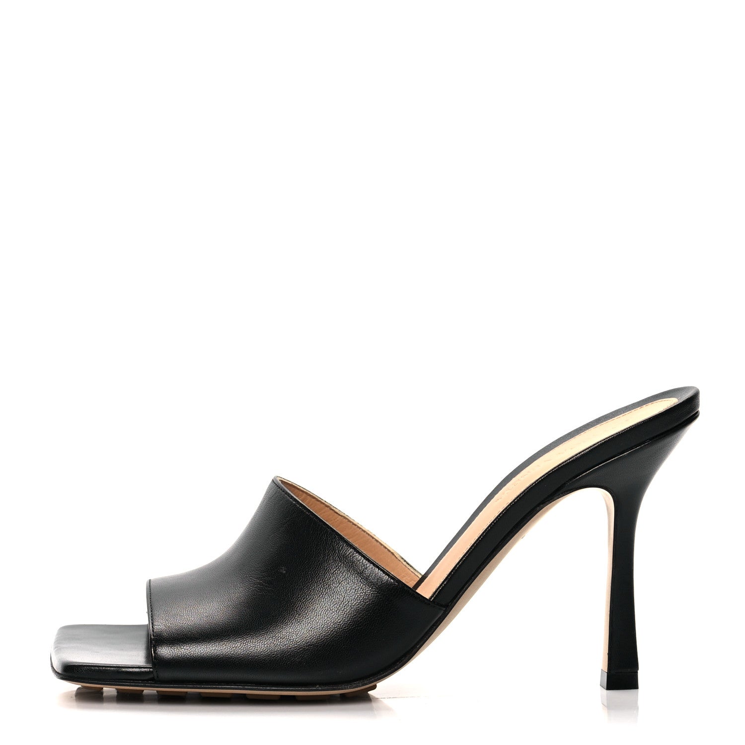 Bottega Veneta Lambskin Stretch Mule Sandals 39 Black 1 of 7