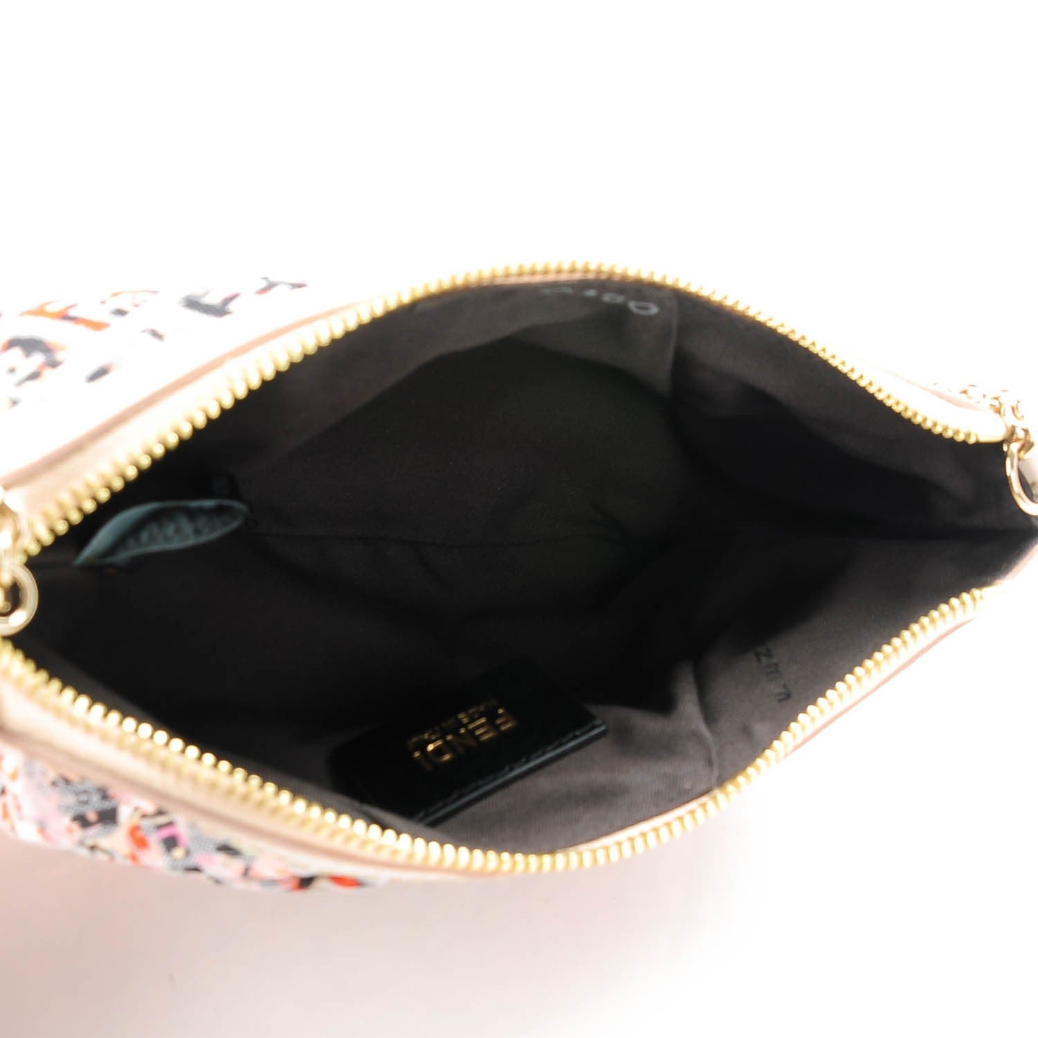 Fendi Zucchino Vitello Floral Forever Pochette Rosa Papaya Rosa Confetto 8 of 8
