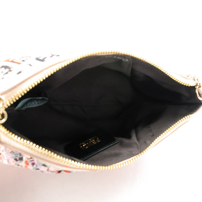Fendi Zucchino Vitello Floral Forever Pochette Rosa Papaya Rosa Confetto 8 of 8