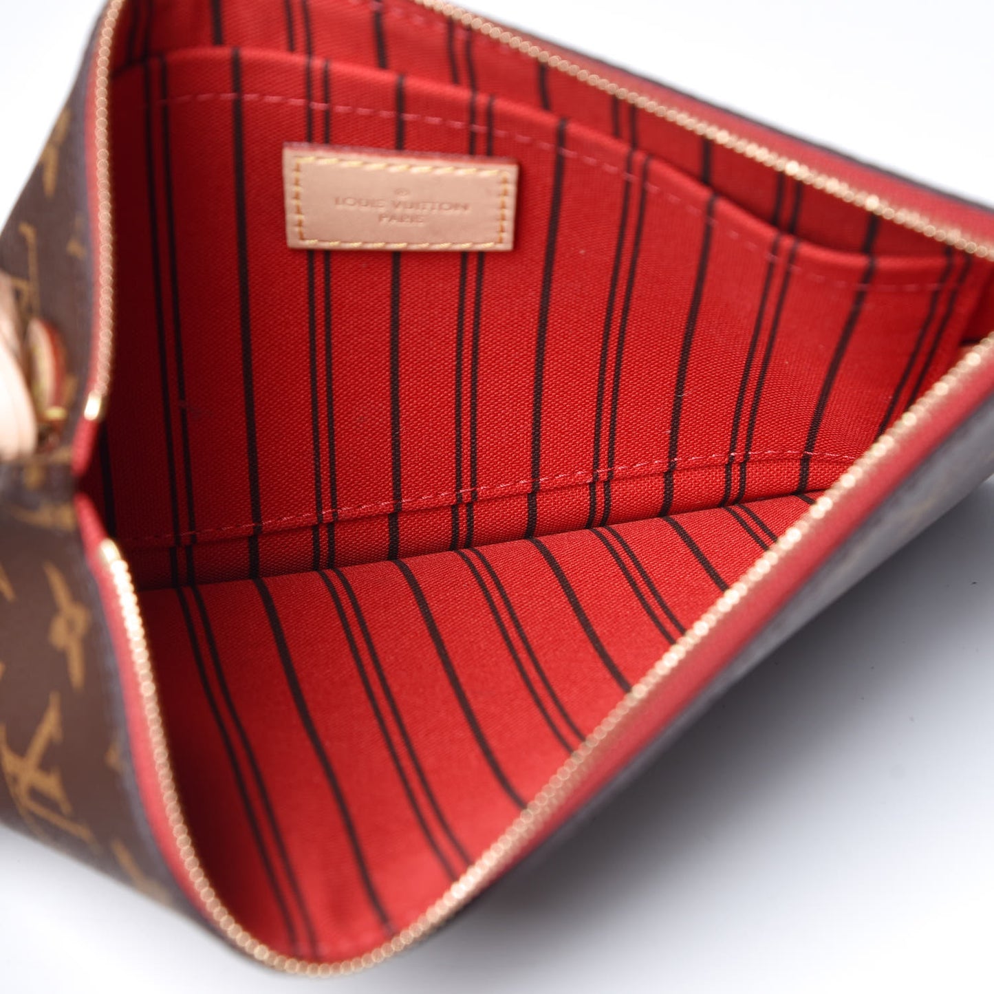 Monogram Neverfull MM GM Pochette Cherry