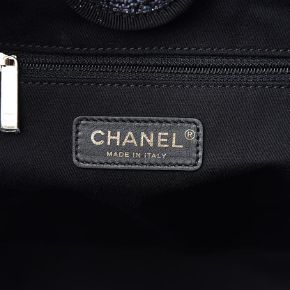 Chanel Woven Straw Raffia Mini Deauville Tote Black 6 of 9