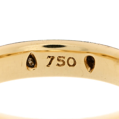 Tiffany 18K Yellow Gold Platinum Diamond 4mm Etoile Band Ring 56 7.5 6 of 7