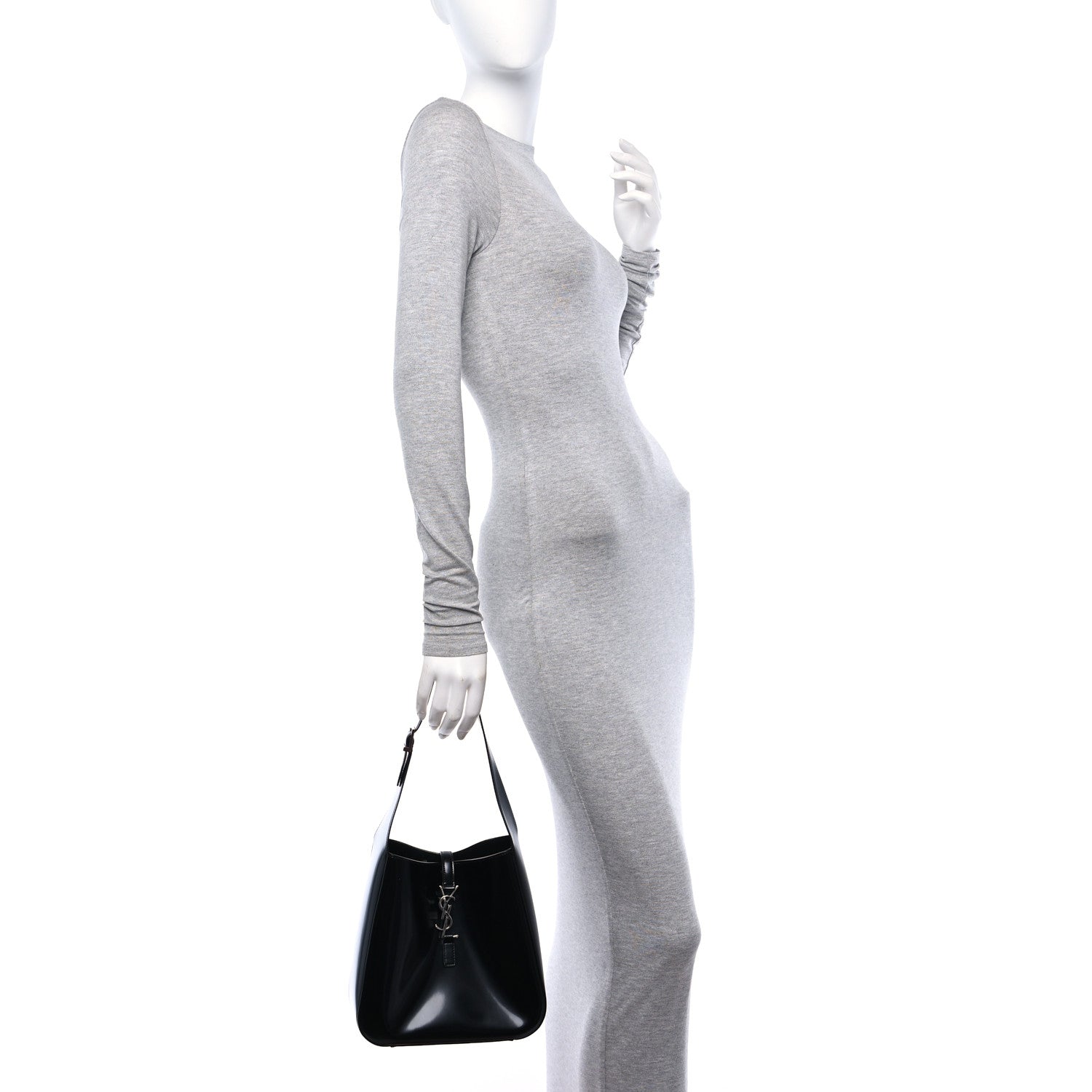 Saint Laurent Patent Small Le 5 A 7 Supple Hobo Black 2 of 10