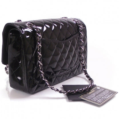 Chanel Patent Medium Double Flap Black 3 of 12