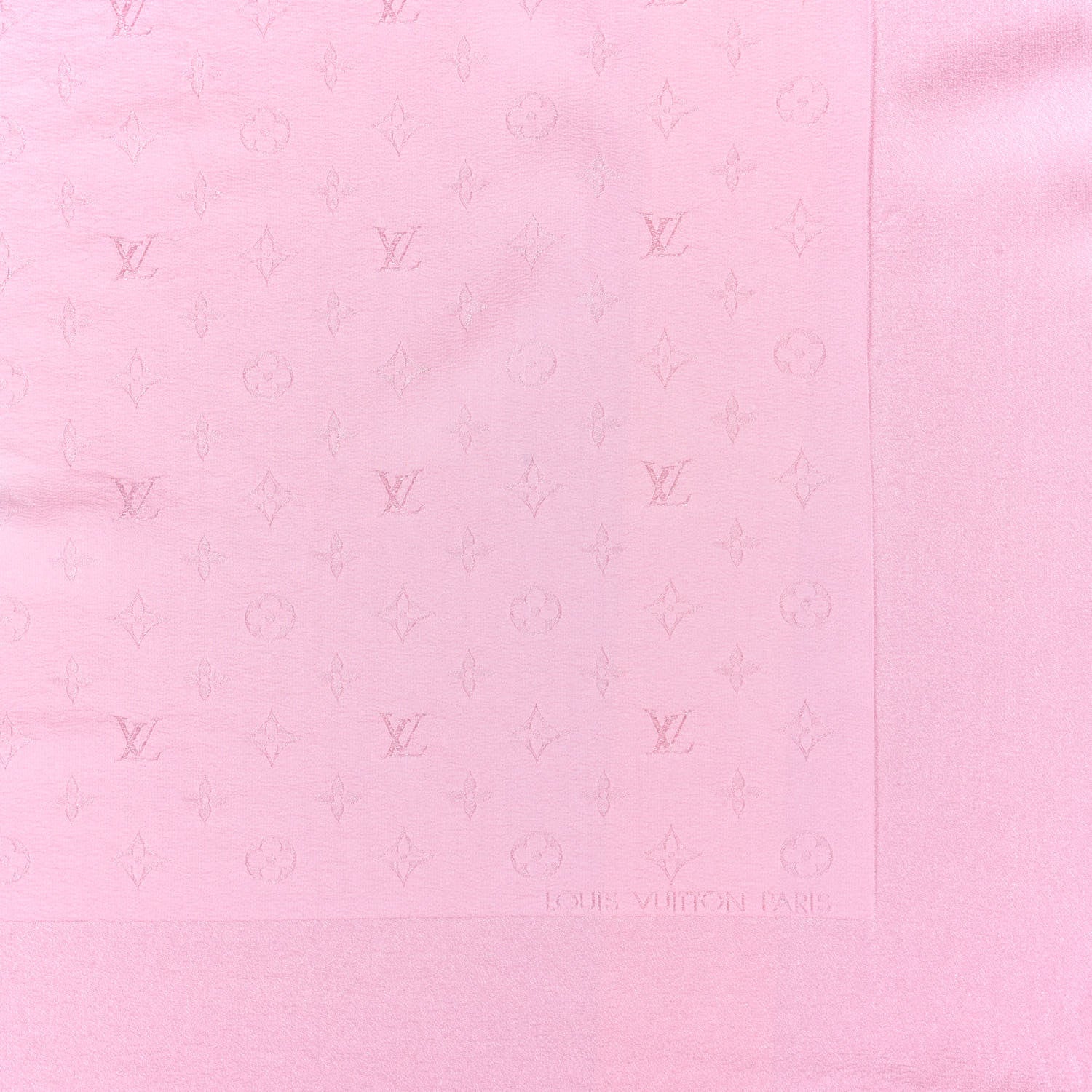 Louis Vuitton Silk Monogram Monaco Square Scarf Pink 2 of 3