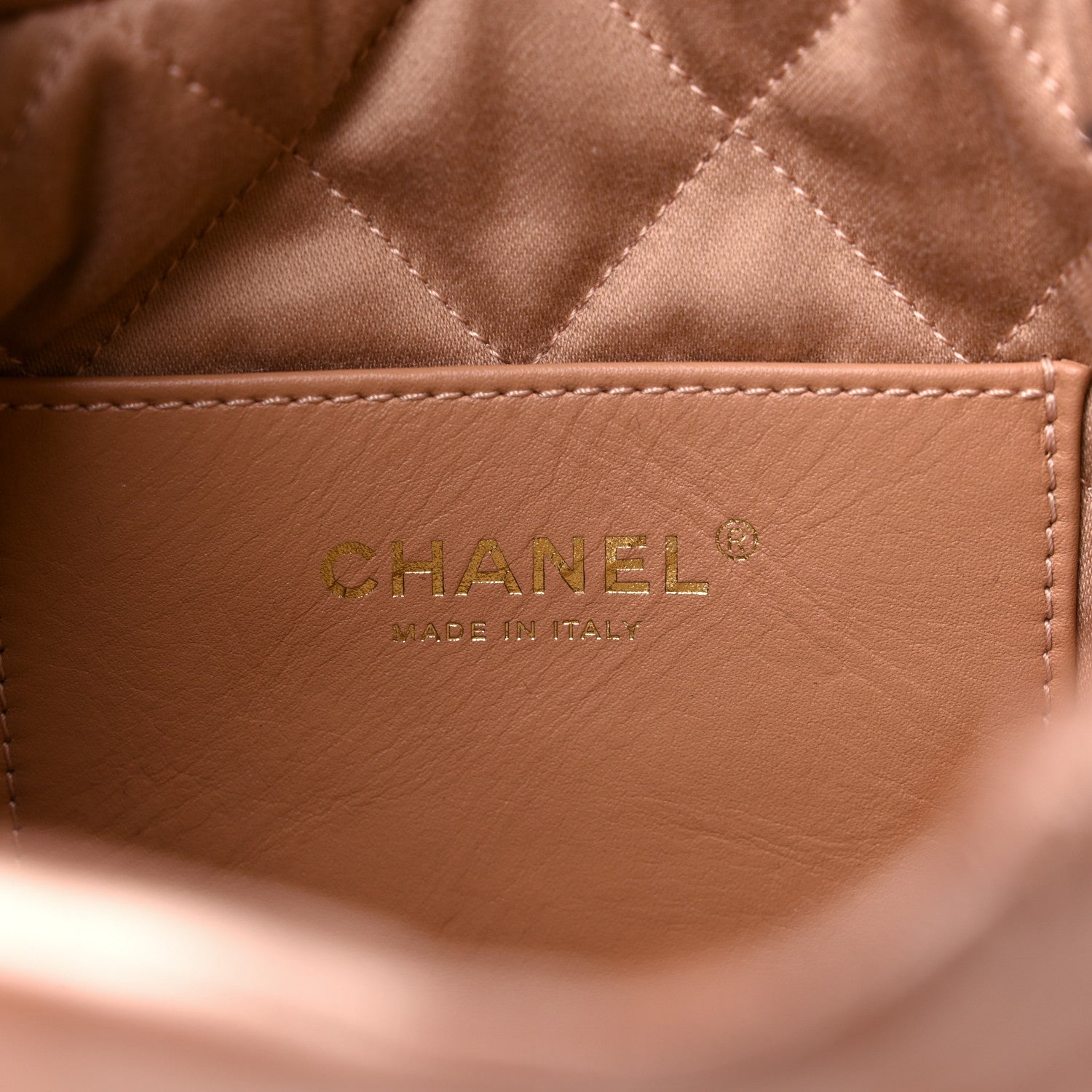 Chanel Metallic Calfskin Quilted Mini Chanel 22 Copper 6 of 10