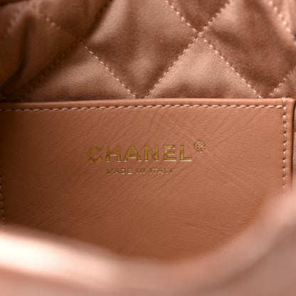 Chanel Metallic Calfskin Quilted Mini Chanel 22 Copper 6 of 10