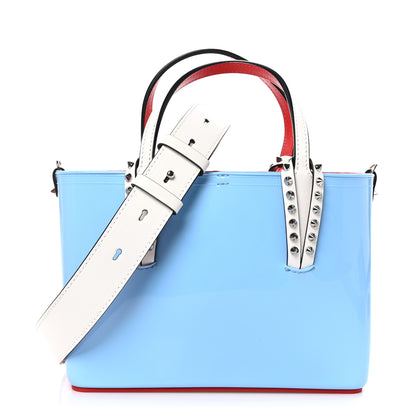 Christian Louboutin Patent Calfskin Spikes Mini East West Cabata Tote Splash 1 of 10